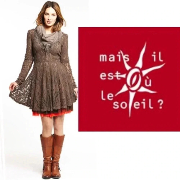 Mais il est ou le  Soleil | Lace Long Sleeve Fit & Flare Sweater - Picture 1 of 11